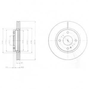 Гальмівні(тормозні) диски DELPHI BG4170 (фото 1)