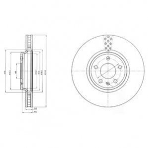 Гальмівні(тормозні) диски DELPHI BG4080 (фото 1)