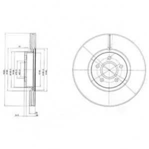 Гальмівні(тормозні) диски DELPHI BG4056 (фото 1)