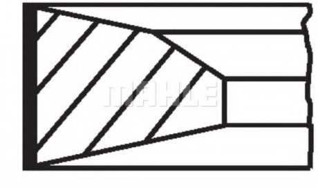 Кільця поршневі (набір) MAHLE / KNECHT 20973N0