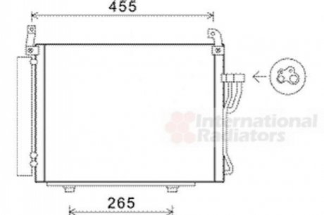 Радіатор кондиціонера Van Wezel 82005245