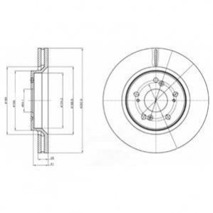 Фото 1 - диск гальмівний DELPHI BG4250 Диск гальмівний DELPHI BG4250 (фото 1)