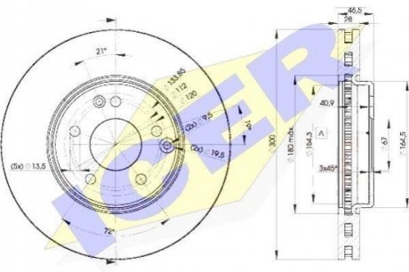 Тормозной диск ICER 78BD04112