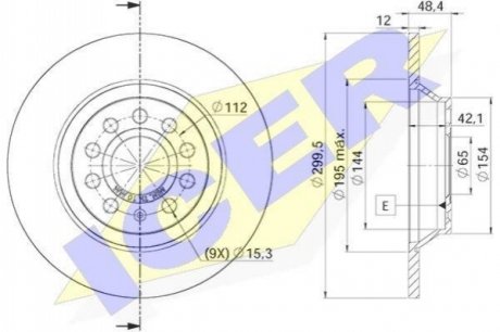 Диск гальмівний ICER 78BD56422