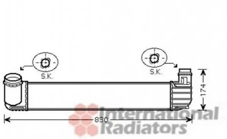 Интеркулер RENAULT MEGANE3 20i/19dCi MT 08- (пр-во) Van Wezel 43004411