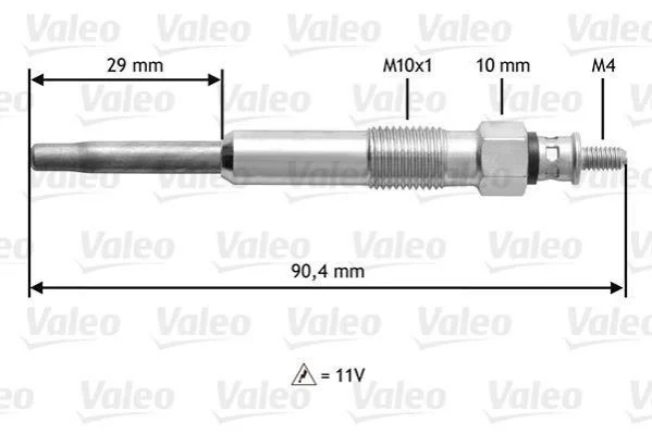 Glow-Plug VALEO 345102 (фото 1)