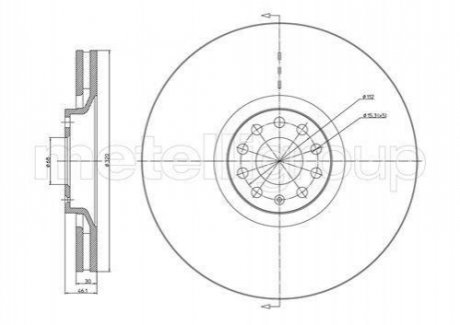 Диск гальмівний AUDI A6 97- 2,7T-4,2 CIFAM 800705C