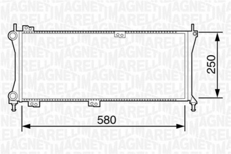 Радіатор, охолодження двигуна MAGNETI MARELLI 350213814000