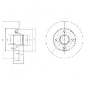 Гальмівні(тормозні) диски DELPHI BG9022RS (фото 1)