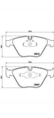 Гальмівні колодки, дискове гальмо (набір) BREMBO P06031 (фото 1)