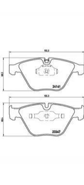 Гальмівні колодки, дискове гальмо (набір) BREMBO P06045 (фото 1)