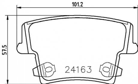 Гальмівні колодки, дискове гальмо (набір) BREMBO P11018 (фото 1)