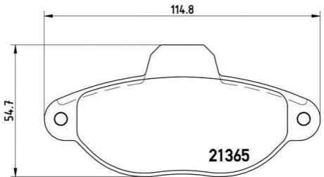 Гальмівні колодки, дискове гальмо (набір) BREMBO P23054 (фото 1)