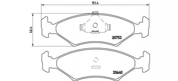 Гальмівні колодки, дискове гальмо (набір) BREMBO P24006 (фото 1)