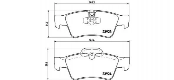 Гальмівні колодки, дискове гальмо (набір) BREMBO P50076 (фото 1)
