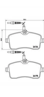 Гальмівні колодки, дискове гальмо (набір) BREMBO P61077 (фото 1)