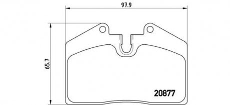 Гальмівні колодки, дискове гальмо (набір) BREMBO P65004 (фото 1)