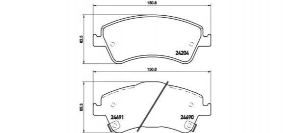 Гальмівні колодки, дискове гальмо (набір) BREMBO P83081 (фото 1)