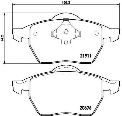 Гальмівні колодки, дискове гальмо (набір) BREMBO P85035 (фото 1)