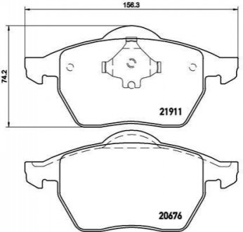 Гальмівні колодки, дискове гальмо (набір) BREMBO P85035 (фото 1)