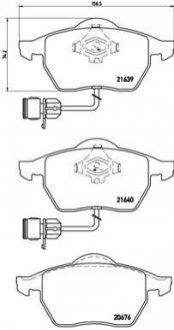 Гальмівні колодки, дискове гальмо (набір) BREMBO P85040