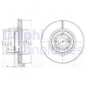 Гальмівний дискTOYOTA AVENSIS 03- DELPHI BG3913C (фото 1)