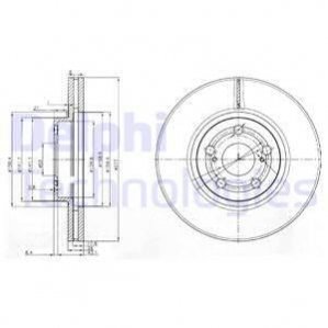 Гальмівний дискTOYOTA AVENSIS 03- DELPHI BG3913C (фото 1)