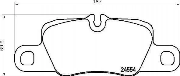 Колодки гальмівні PANAMERA tyі BREMBO P65029 (фото 1)