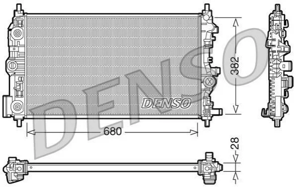Радіатор, охолодження двигуна DENSO DRM20009 (фото 1)