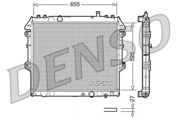 Радіатор, охолодження двигуна DENSO DRM50039 (фото 1)