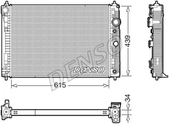 Радіатор, система охолодження двигуна DENSO DRM46045 (фото 1)