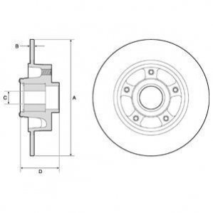 Brake disk with bearing DELPHI BG9137RSC (фото 1)