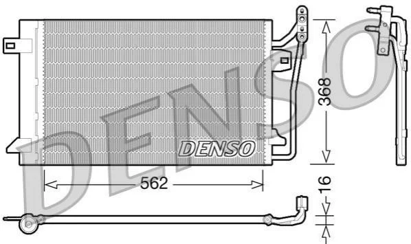 Радіатор кондиціонера DENSO DCN10026 (фото 1)
