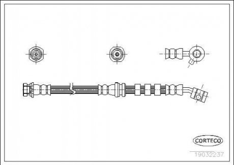 Шланг гальмівний CORTECO 19032237