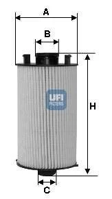 Фільтр масла UFI 2505100