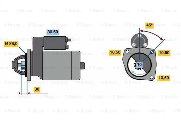 Стартер BOSCH 0001263020 (фото 1)