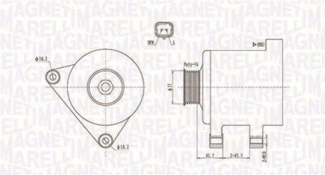 ALTERNATOR 12V CITROEN BERLINGO/C4/C5/C8/JUMPY/XSARA PICASSO/ PEUGEOT 307/407/607/807/EXPERT SZT MAGNETI MARELLI 063731741010