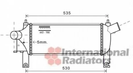 Интеркулер NISSAN NAVARA (2005) 2.5 DCI (пр-во) Van Wezel 13004339