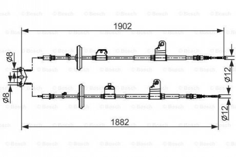 Гальмівний трос BOSCH 1987482562