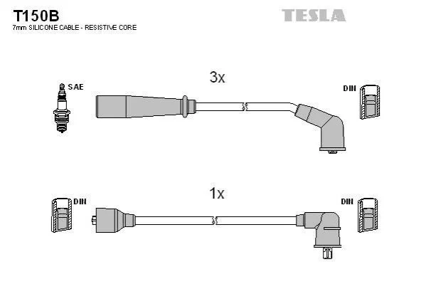 Комплект электропроводки TESLA T150B (фото 1)