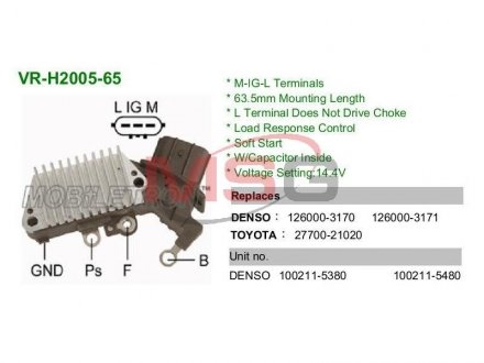 Регулятор генератора MOBILETRON VRH200565