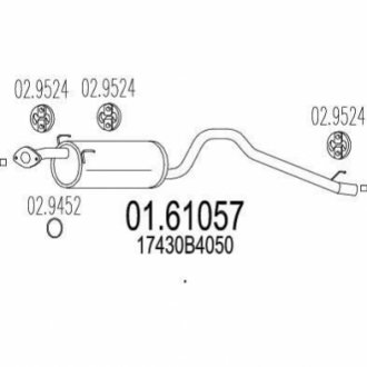 Глушник вихлопних газів (кінцевий) MTS 0161057