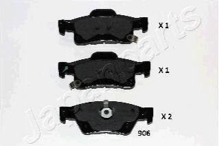 Гальмівні колодки, дискове гальмо (набір) JAPANPARTS PP906AF