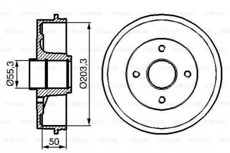 Гальмівний барабан BOSCH 0986477121