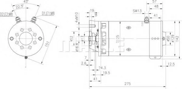 Електромотор MAHLE / KNECHT MM 203 (фото 1)