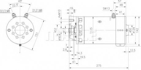 Електромотор MAHLE / KNECHT MM 203