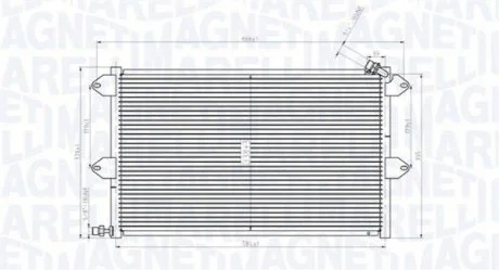 Condenser, air conditioning MAGNETI MARELLI 350203831000