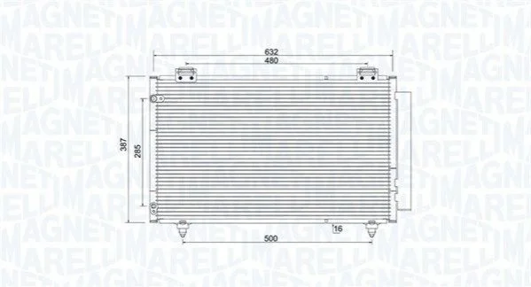 Condenser, air conditioning MAGNETI MARELLI 350203925000 (фото 1)