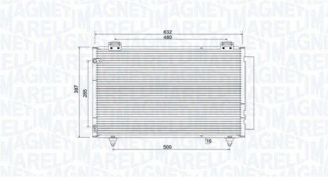 Condenser, air conditioning MAGNETI MARELLI 350203925000