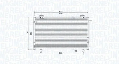 Condenser, air conditioning MAGNETI MARELLI 350203925000